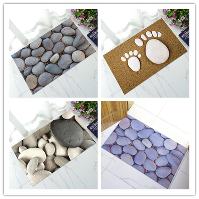 3D Printed Sole Cobblestone Ultra Thin Rubber Mat Floor for Kitchen  Bathroom Rugs Door Mats Outdoor Entrance Non-slip Doormat - AliExpress